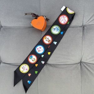 Authentic Hermes Tea Time black Twilly NWT